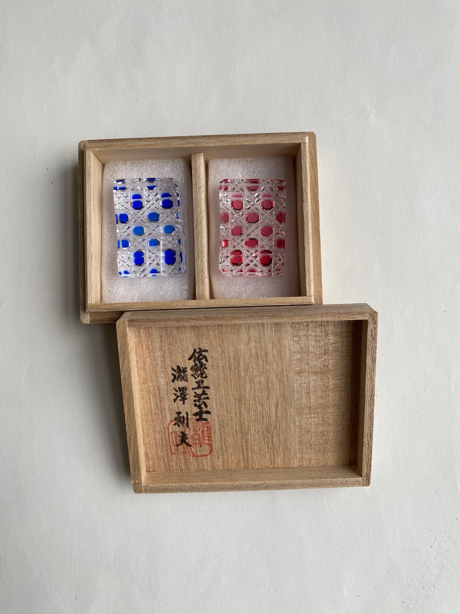 江戸切子箸置き2個セットA